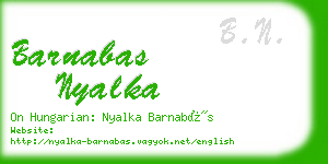 barnabas nyalka business card